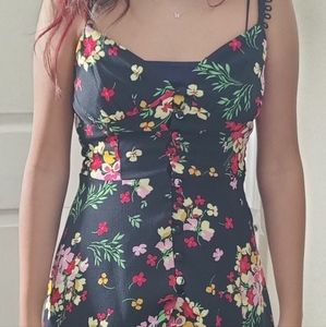 Open front flower dress